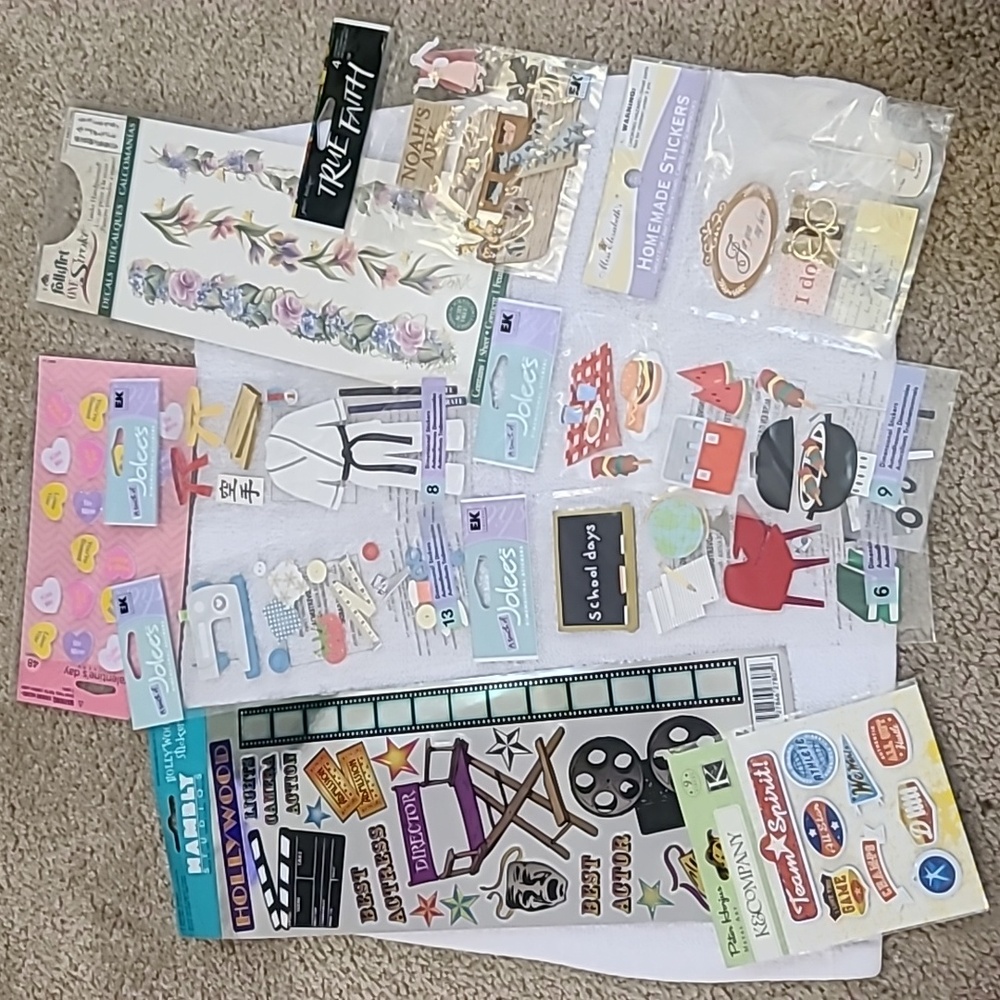 Variety Family Scrapbooking Stickers (10 Packets Sold Together)